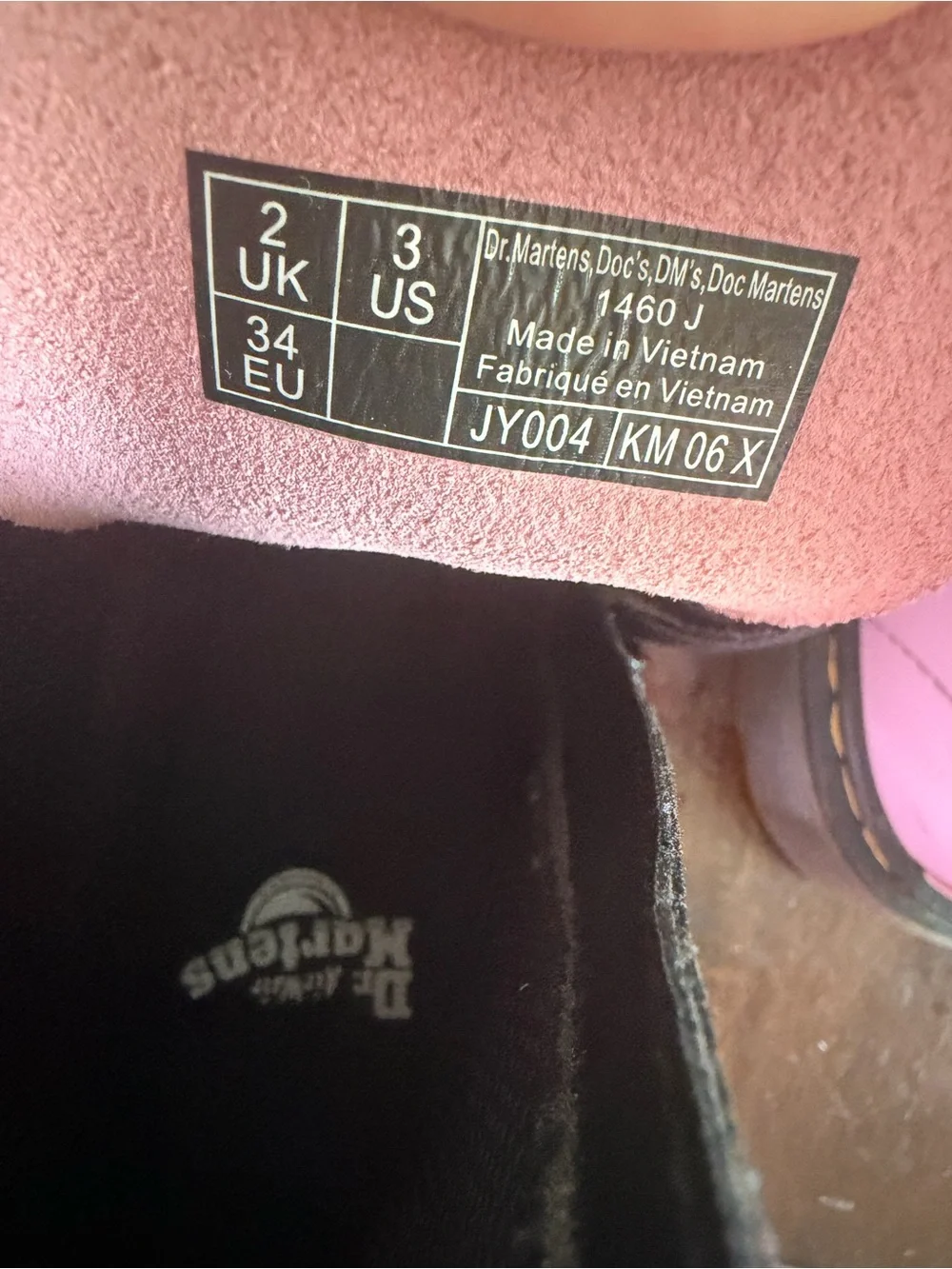 Dr. Martens Pink Patent Platform Combat Boots